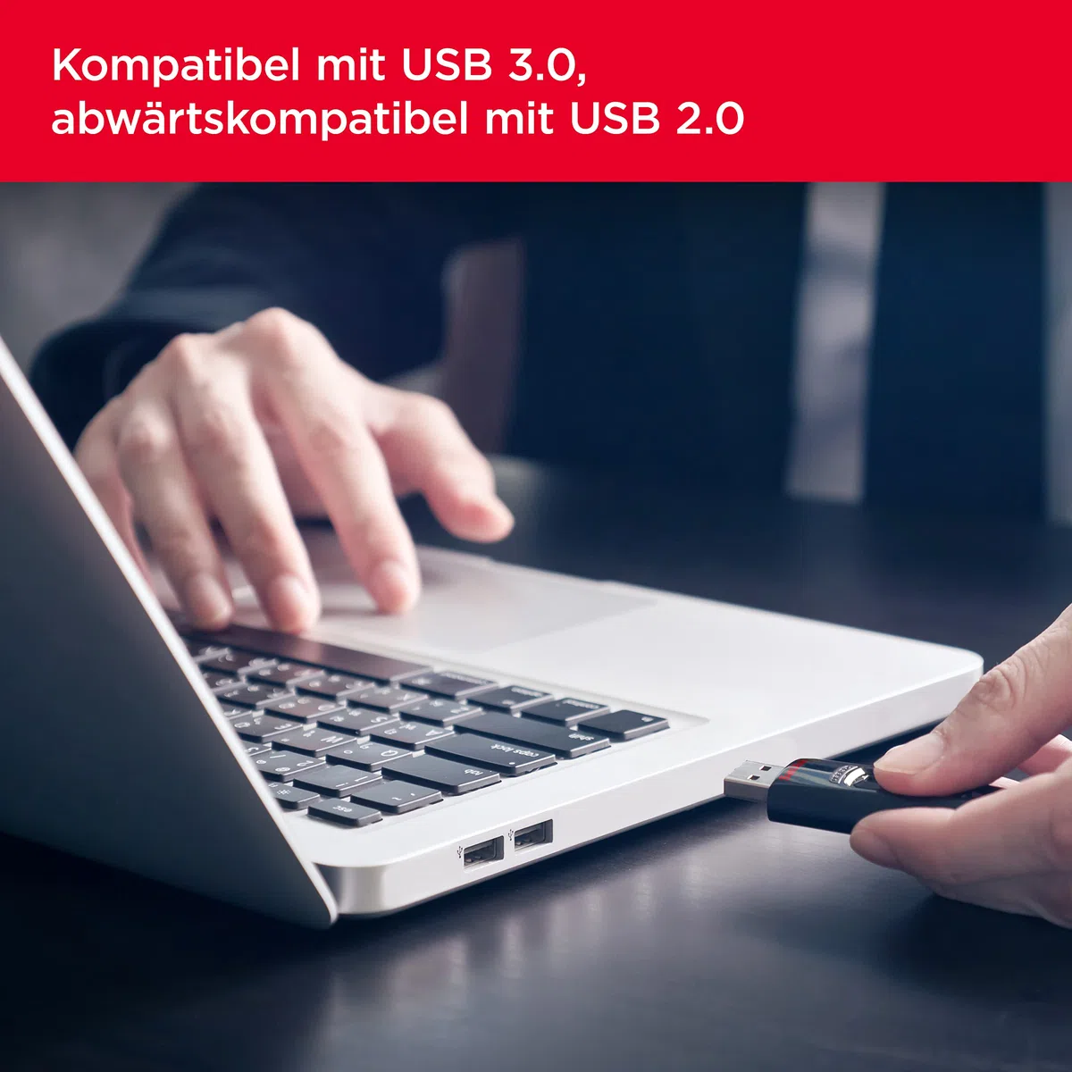 SanDisk Ultra USB 3.0 Flash-Laufwerk 256 GB (SecureAccess Software, Passwortschutz, Übertragungsgeschwindigkeit von bis zu 130 MB/s) Schwarz